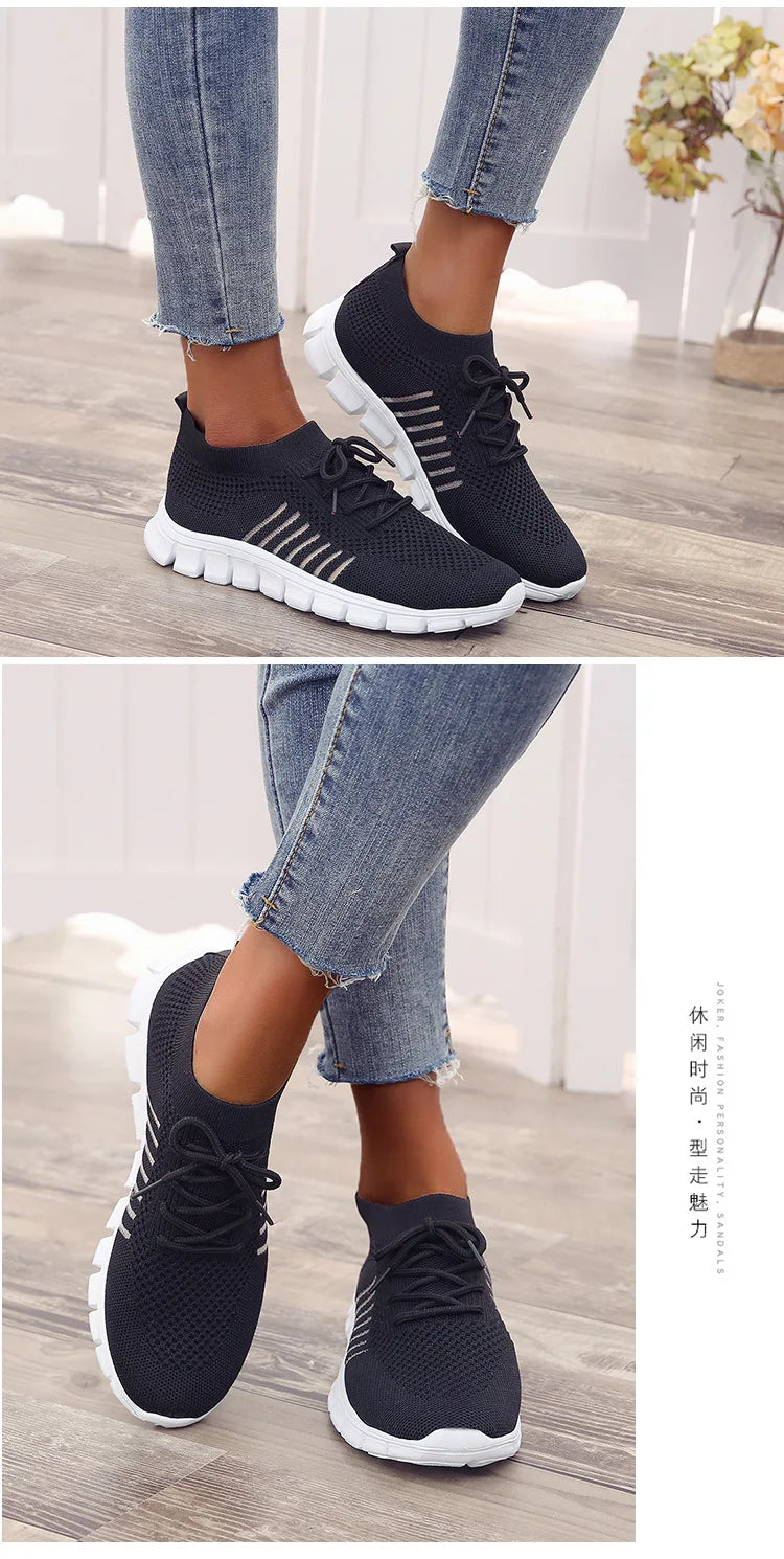 New Fashion Women's Shoes Platform Mesh Sneakers Lightweight Breathable Casual Shoes Women's Shoes on Offer