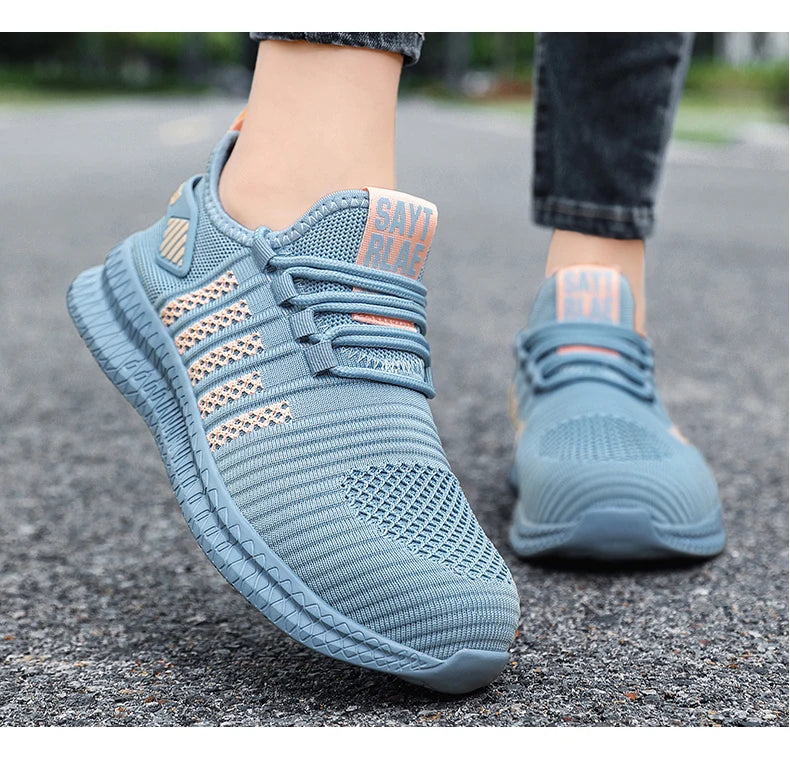 Women's work safety shoes are anti smashing, anti piercing, anti slip, wear-resistant, and outdoor fashionable sports shoes