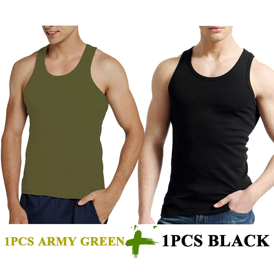 Men’s Cotton Tank Top – Sleeveless Gym Vest