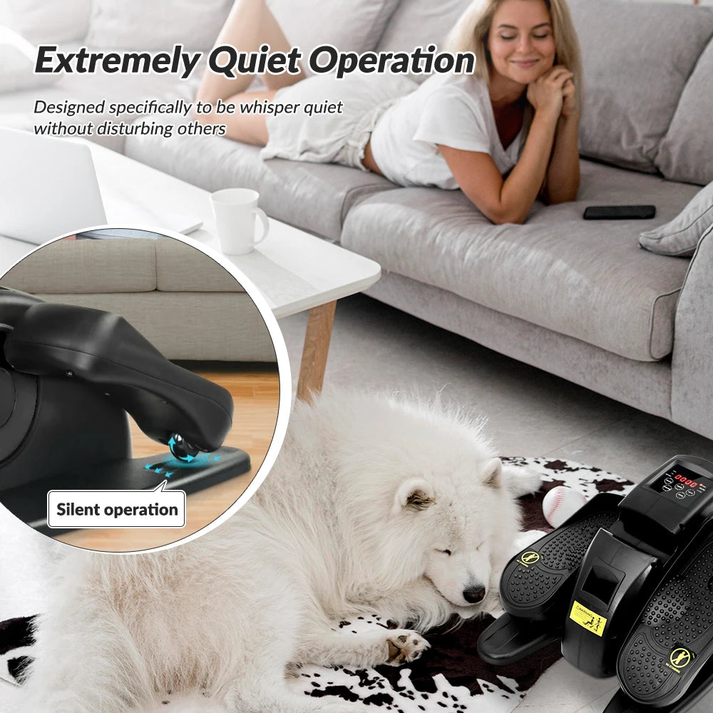 Electric Elliptical Machine Under Desk Pedal Exerciser Leg Home Fitness Small Multi-functional Silent Mini Trainer Portable