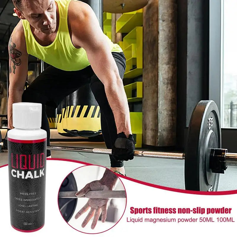 30/50/100ml Liquid Chalk Sports Magnesium Powder Fitness Weight Lifting Anti Slip Cream Grip WeightLifting Climbing Gym Sport
