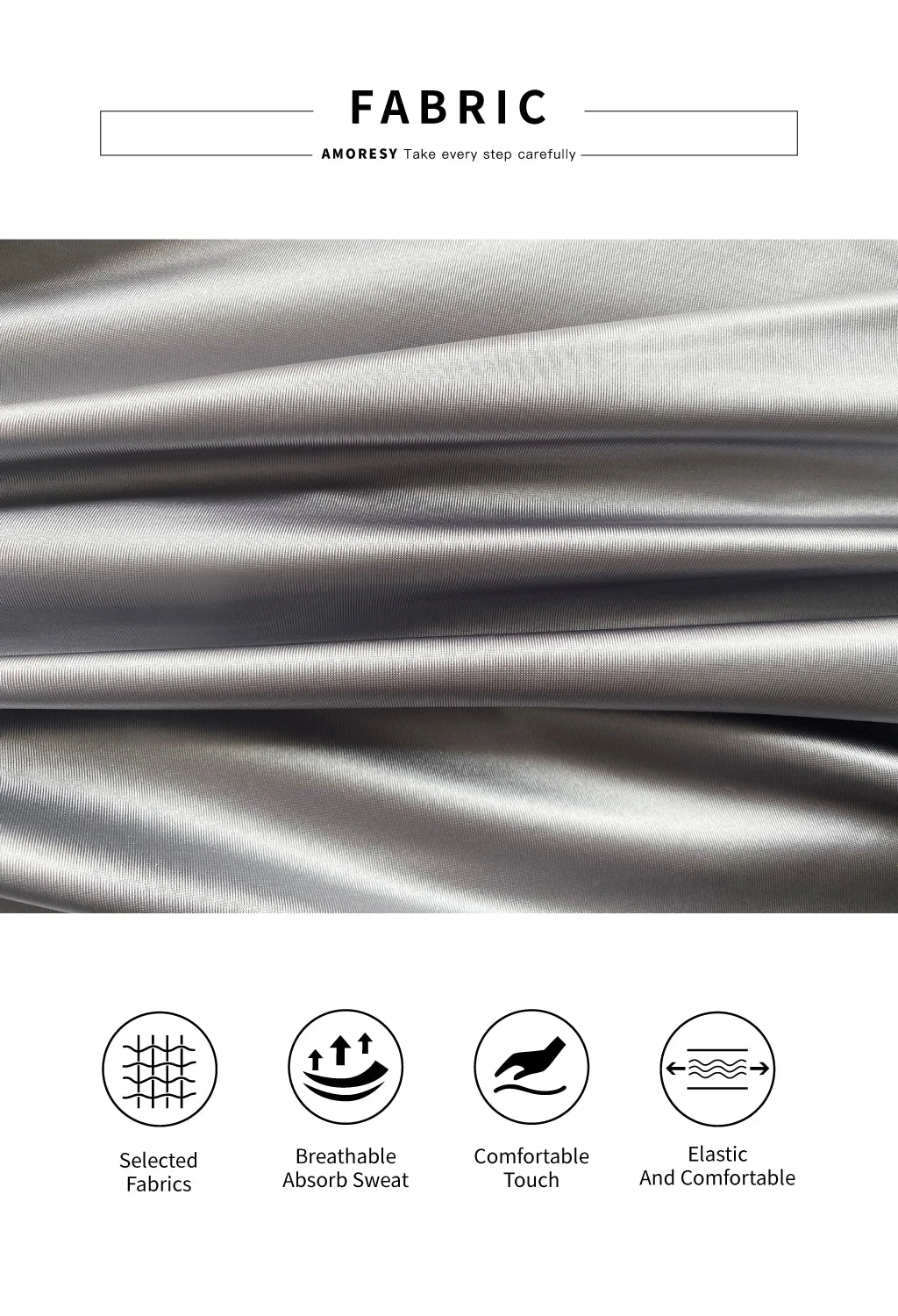 AMORESY satin glossy oil NEW blue pantyhose shiny tight pants swimsuit satin smooth gloves sports Yoga Set