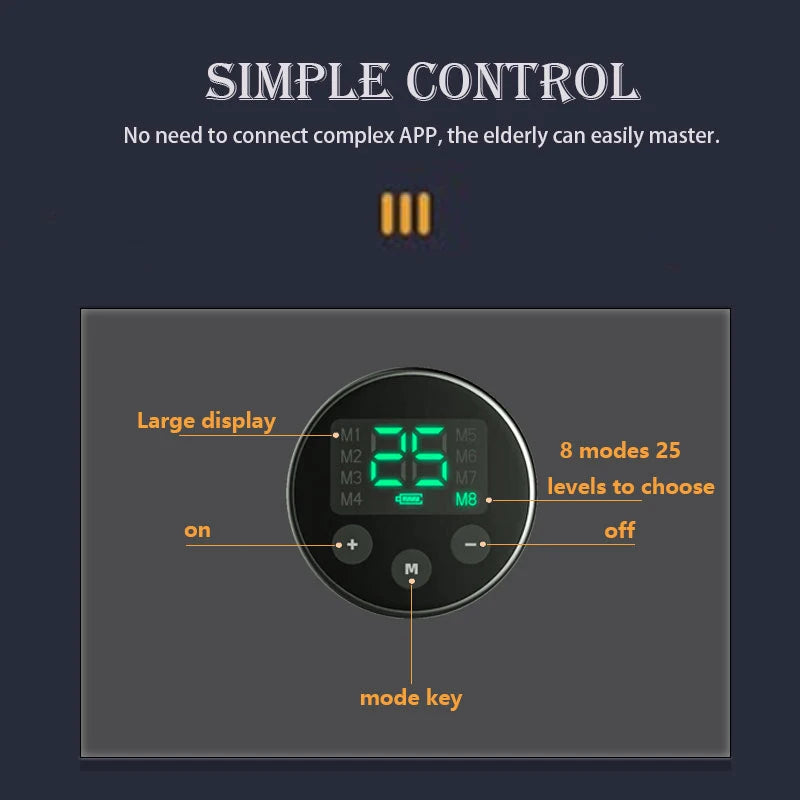 EMS Muscle Toner Abdominal Toning Belt USB Recharge Electric Muscle Stimulation Smart Fitness Massage Abs Trainer Body Shaping