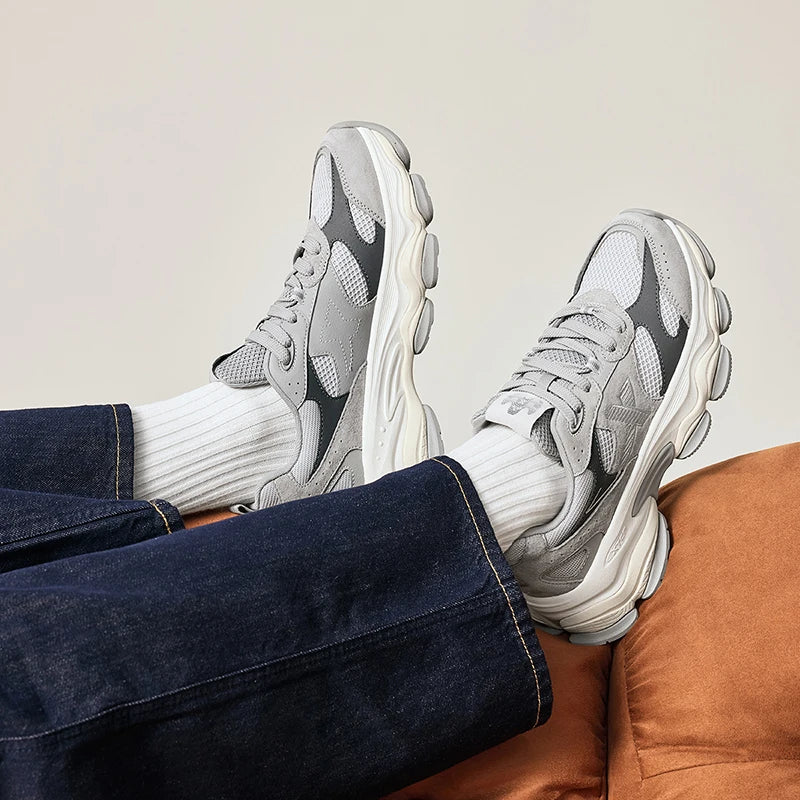 Xtep Chinoiserie Casual Shoes For Men 2025 Spring Vintage Thick Sole Fashion Sports Shoes Wear-Resistant  Sneakers 875119320001