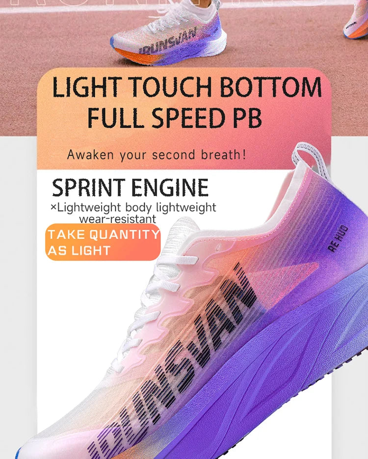 IRUNSVAN HEAT 2.0 Carbon Plate Sneakers Marathon Racing Professional Running Shoes Men Athletic Training Sport Shoes