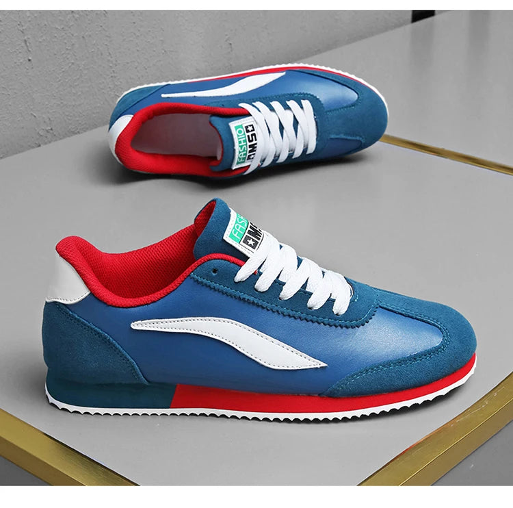 Hot sale Blue Mens Fashion Sneakers Classic Leather Sport Shoes For Men Trainers Designer Athletic Sneakers Male Running Shoes