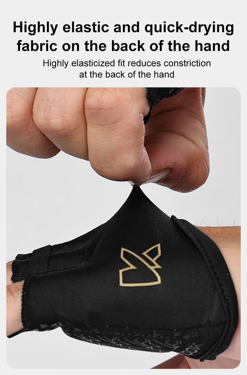 KUTOOK Gym Fitness Half Finger Gloves Men Women for Crossfit Workout Glove Power Weight Lifting Bodybuilding Hand Protector