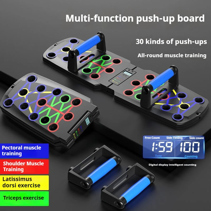 Foldable Multi-Functional Push Up Board Chest  Abs Training Equipment Portable Home Gym Fitness Tool for Men Core Workout