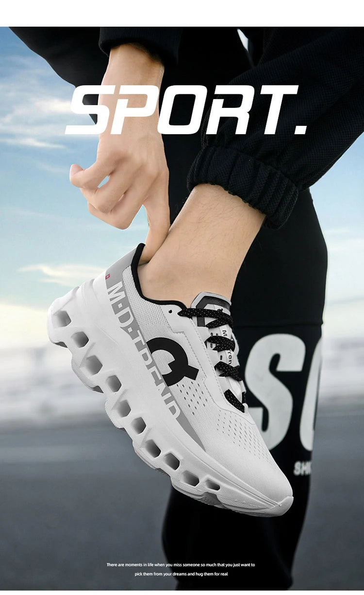 Men's Cushioning Running Shoes Lightweight Athletic Casual Sneakers Male Non-Slip Sports Shoes Outdoor Travel Walking Shoes