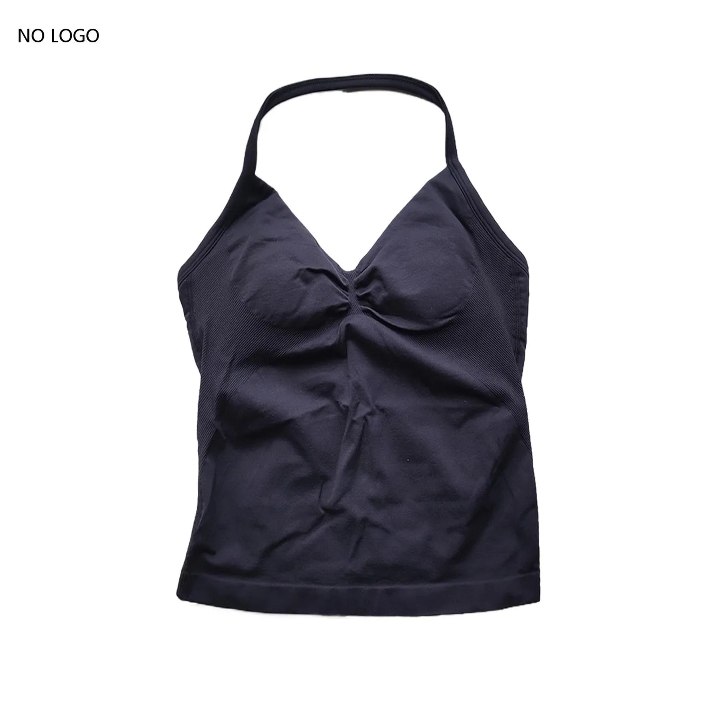 ARFTE Longline Strappy Gym Top Backless Gym Clothes Women Scrunch Built-in Bra With Removable Cups Yoga Tank Tops
