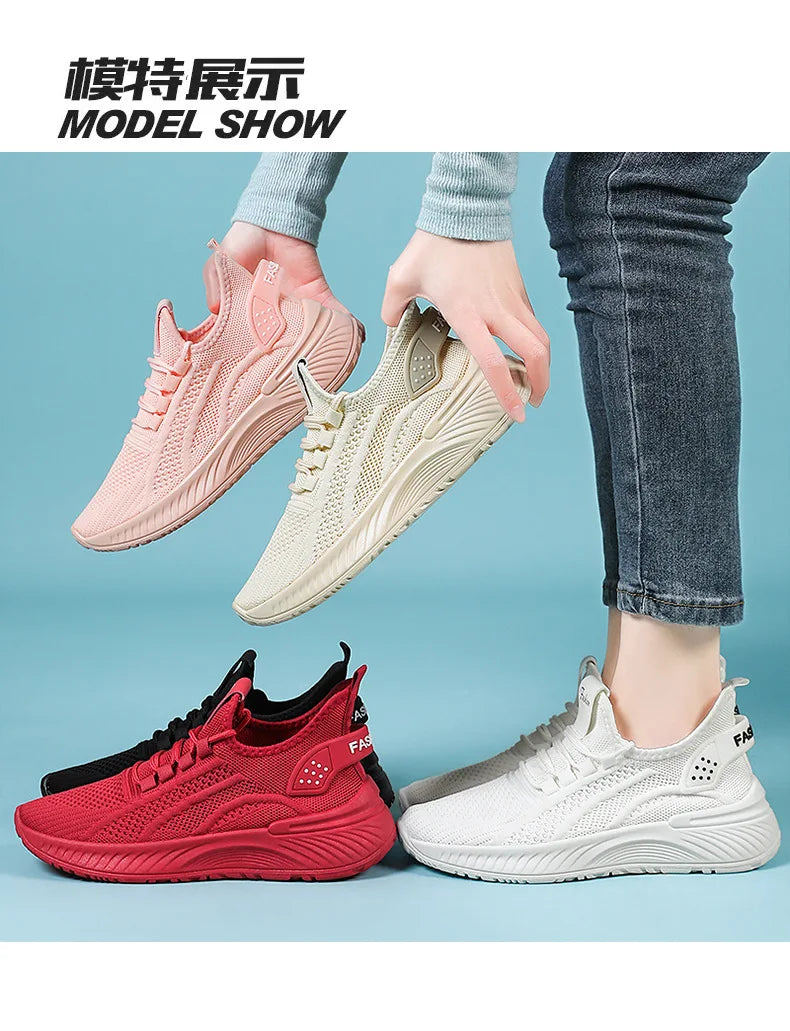 Women's Casual Shoes Are Comfortable Outside Sports Shoes Breathable and Versatile in Summer Soft Soles and Not Tired Shoes