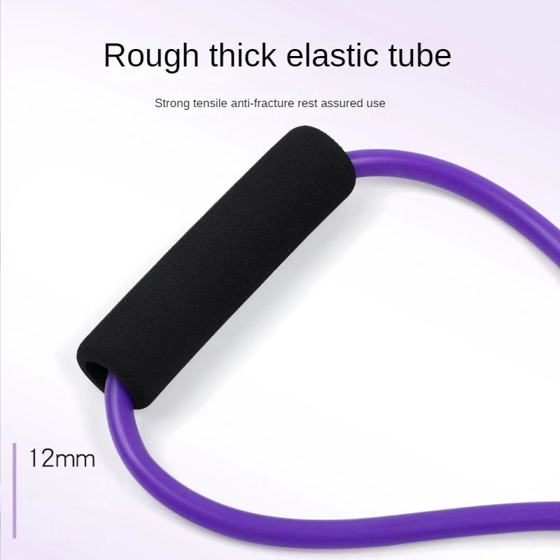 Gym 8 Word Elastic Band Chest Developer Rubber Expander Rope Sports Workout Resistance Bands Fitness Equipment Yoga Training