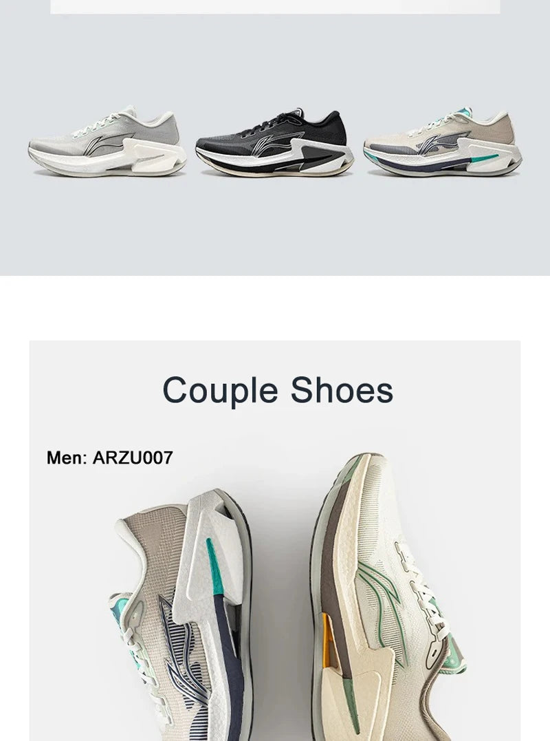 Li-Ning Men FURIOUS RIDER 8 Stability Running Shoes BOOM Cushion Stable Support Sport Shoes Anti-slip Wearable Sneakers ARZU007