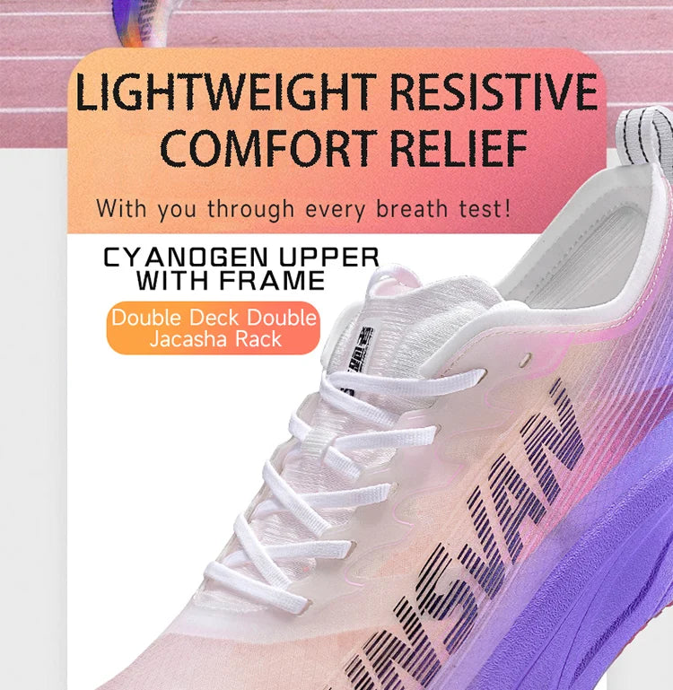 IRUNSVAN HEAT 2.0 Carbon Plate Sneakers Marathon Racing Professional Running Shoes Men Athletic Training Sport Shoes