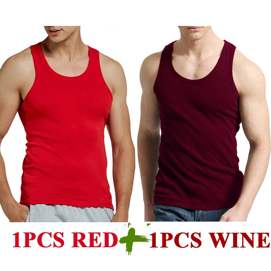 Men’s Cotton Tank Top – Sleeveless Gym Vest