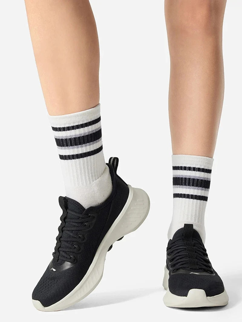 Li-Ning Women SOFT ESSENTIAL V2 Slip-on Casual Walking Shoes Cushion Flexible LiNing Comfortable Sports Sneakers AGLV022