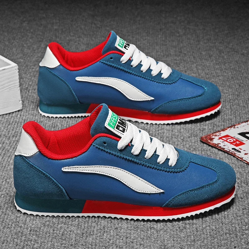 Hot sale Blue Mens Fashion Sneakers Classic Leather Sport Shoes For Men Trainers Designer Athletic Sneakers Male Running Shoes