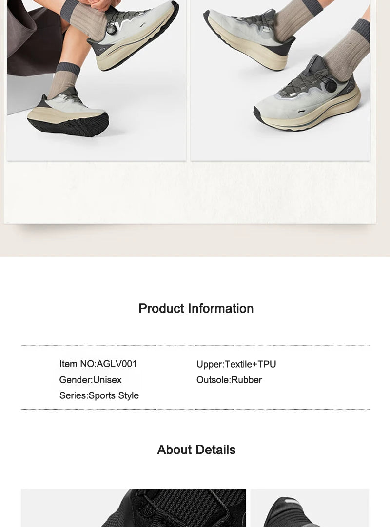 Li-Ning Men Women SOFT GO MAX 2 Walking Shoes COMFOAM Slip-on Thick Heel LiNing Unisex Sports Stylish Casual Shoes AGLV001