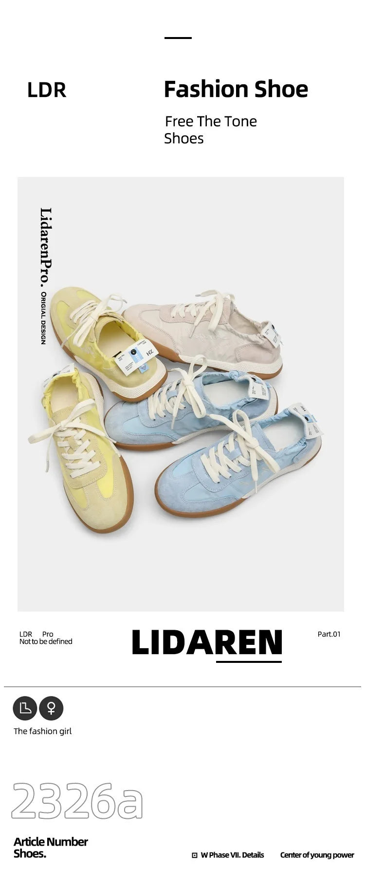 Ballet Lithe Series Women's Shoes De Training Shoes Women's Light Casual Forrest Gump Sneakers Women's Shoes