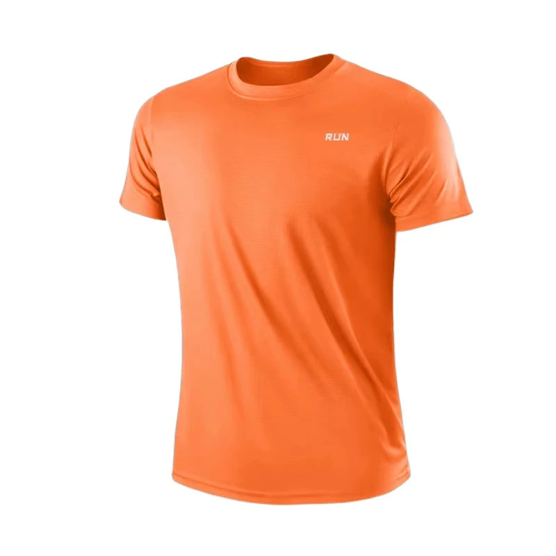 New Summer Men‘s Running Shirts Sport Gym Tees Training Jersey Short Sleeve T-Shirt Quick Dry Compression Sportwear T Shirt Man