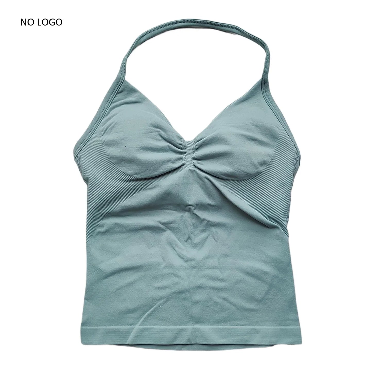 ARFTE Longline Strappy Gym Top Backless Gym Clothes Women Scrunch Built-in Bra With Removable Cups Yoga Tank Tops