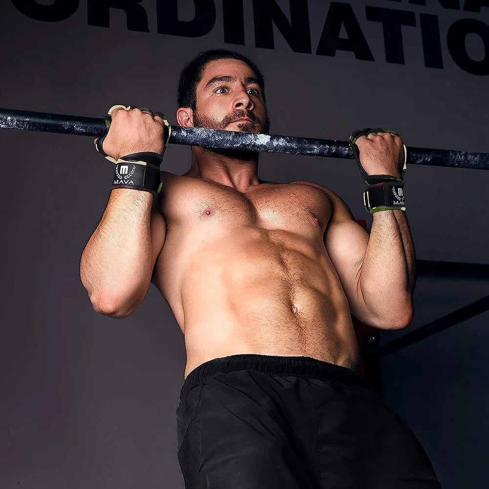 2Pcs Weightlifting Training Gloves for Men Women Fitness Sports Body Building Gymnastics Gym Hand Wrist Palm Protector Gloves