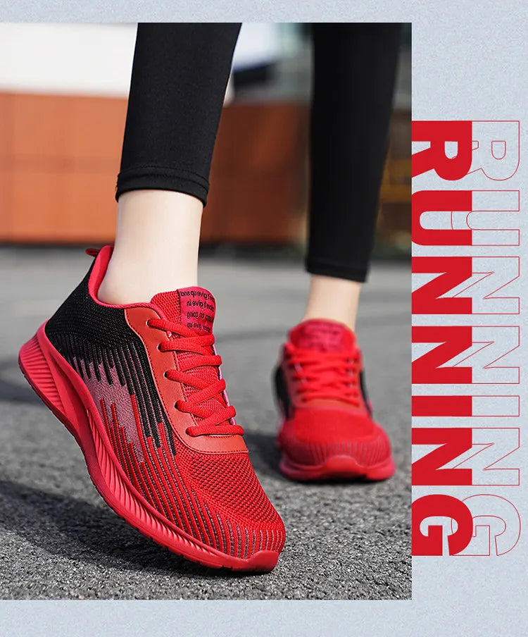 Summer Hot Sale Red Mesh Men Running Sneakers Big Size 47 Light Breathable Women Training Shoes Non-slip Sport Shoes for Man