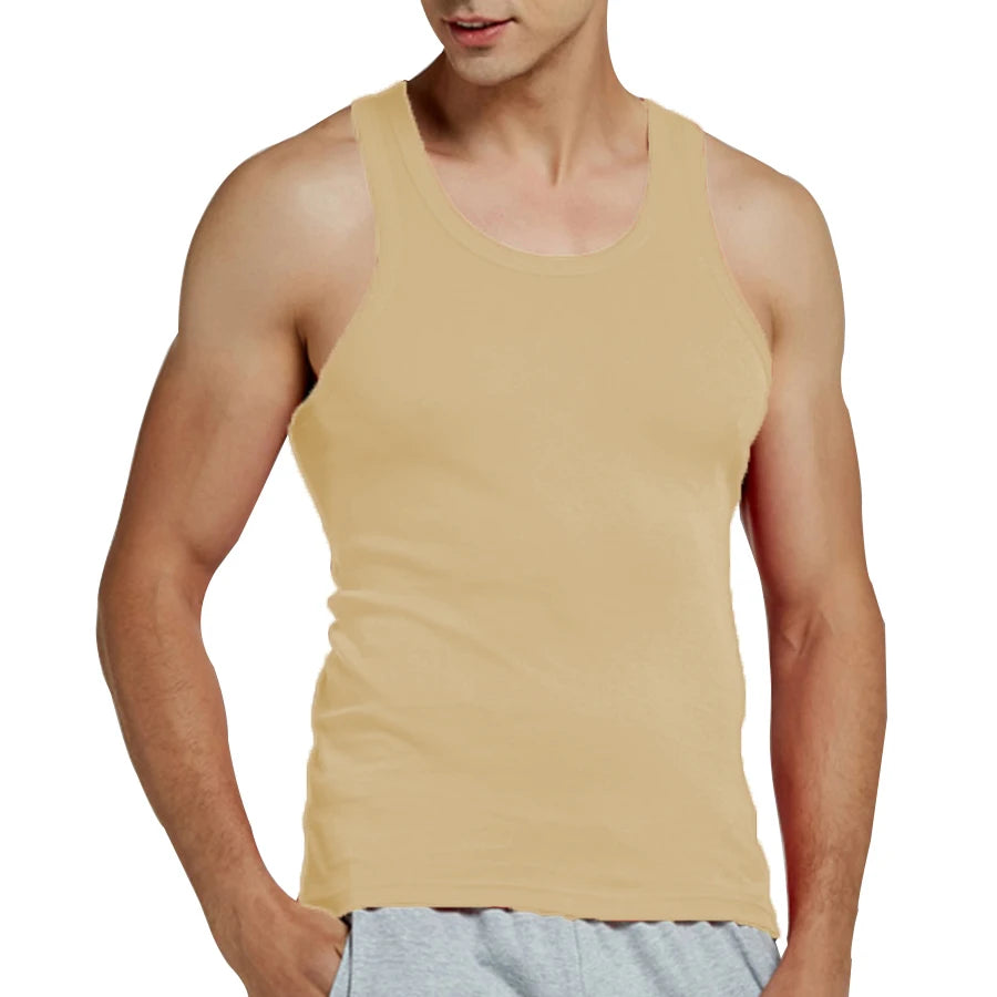 Men’s Cotton Tank Top – Sleeveless Gym Vest