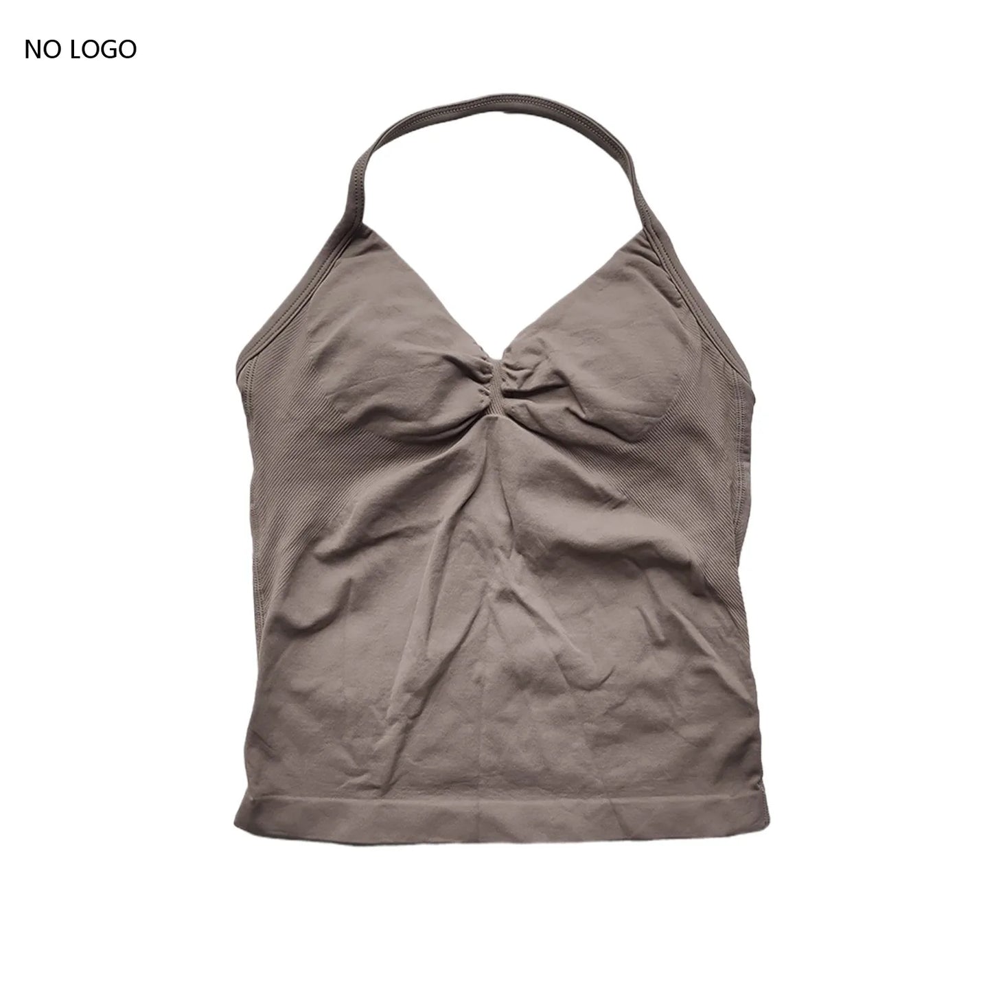 ARFTE Longline Strappy Gym Top Backless Gym Clothes Women Scrunch Built-in Bra With Removable Cups Yoga Tank Tops