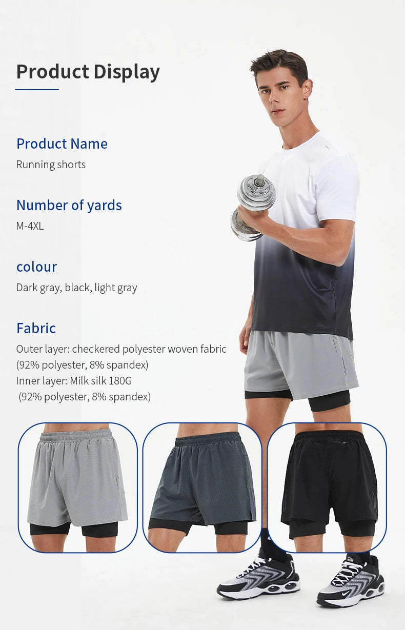 men's sport shorts Movement Rest Sport Run Breath Night Run Fitness Shorts