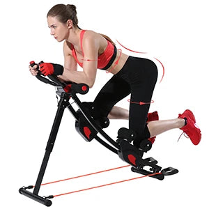 Ab Machine Whole Body Workout for Home Gym,Foldable Abdominal Exercise Fitness Equipment for Women