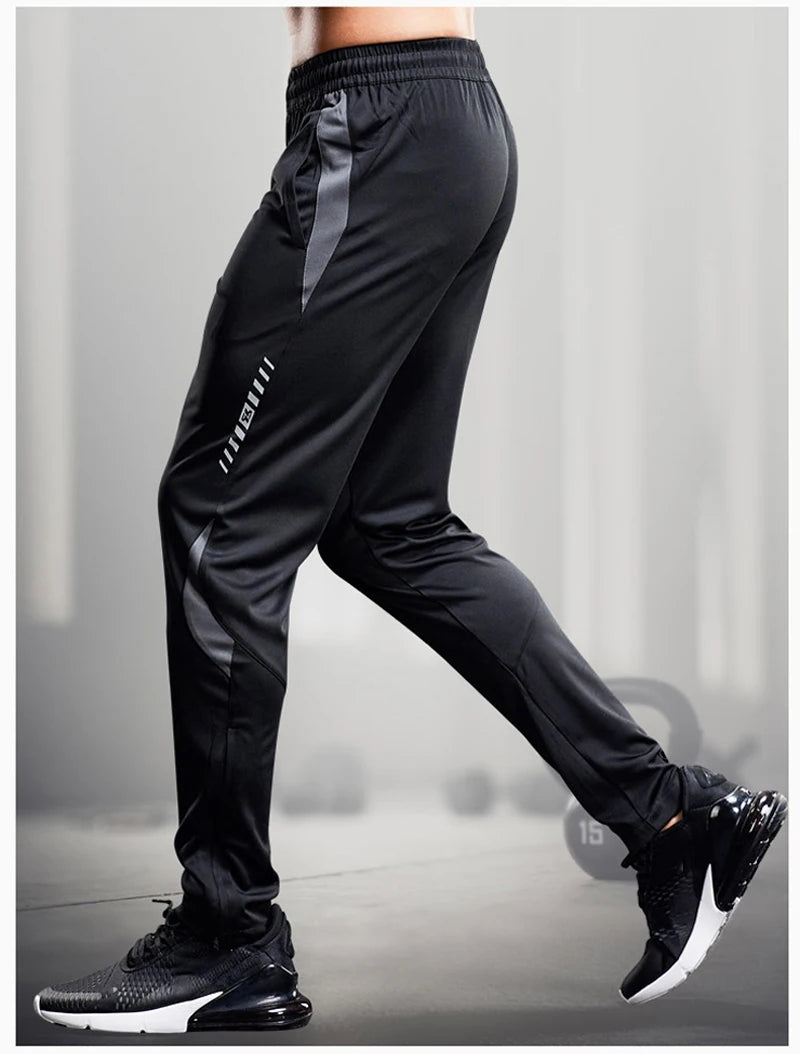Men Sport Pants Running Pants With Zipper Pockets Soccer Training Jogging Sports Trousers Fitness Football Leggings Sweatpants