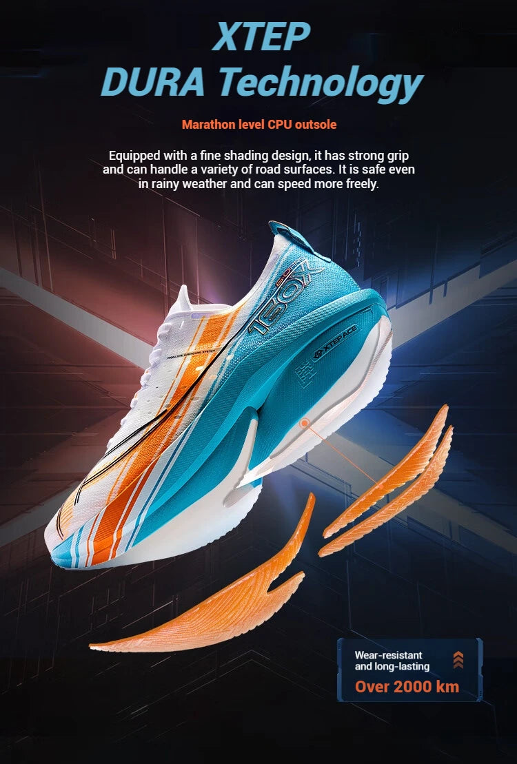 Xtep 160X 6.0 PRO Running Shoes For Men Stable Durable Racing Marathon Light Running Shoes Professional Marathon 975119110003