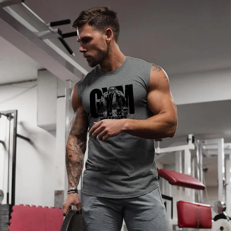 Mens Running Pure Cotton Gym Workout Bodybuilding