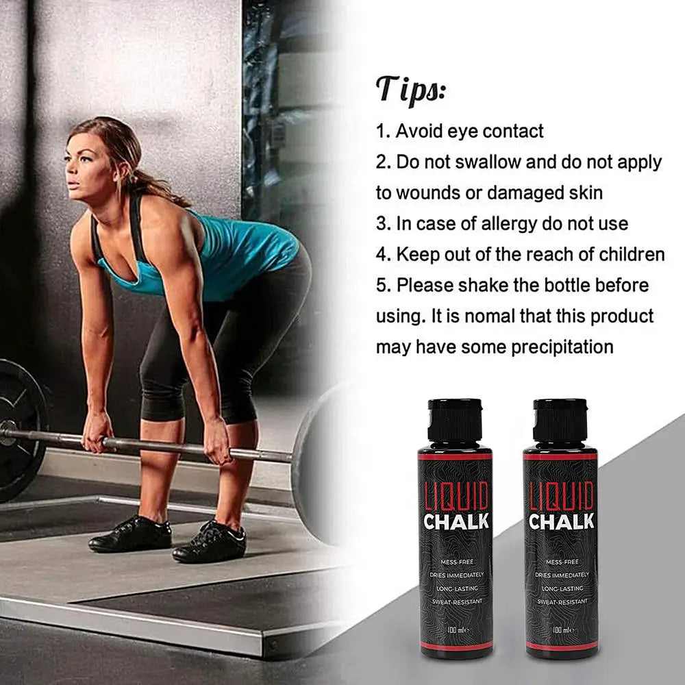 30/50/100ml Liquid Chalk Sports Magnesium Powder Fitness Weight Lifting Anti Slip Cream Grip WeightLifting Climbing Gym Sport