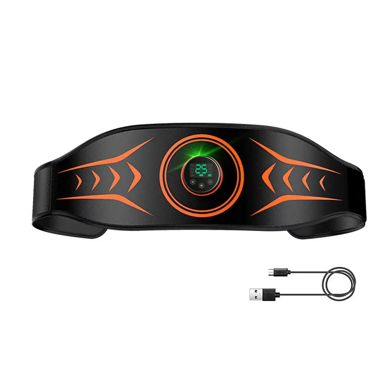 EMS Muscle Toner Abdominal Toning Belt USB Recharge Electric Muscle Stimulation Smart Fitness Massage Abs Trainer Body Shaping