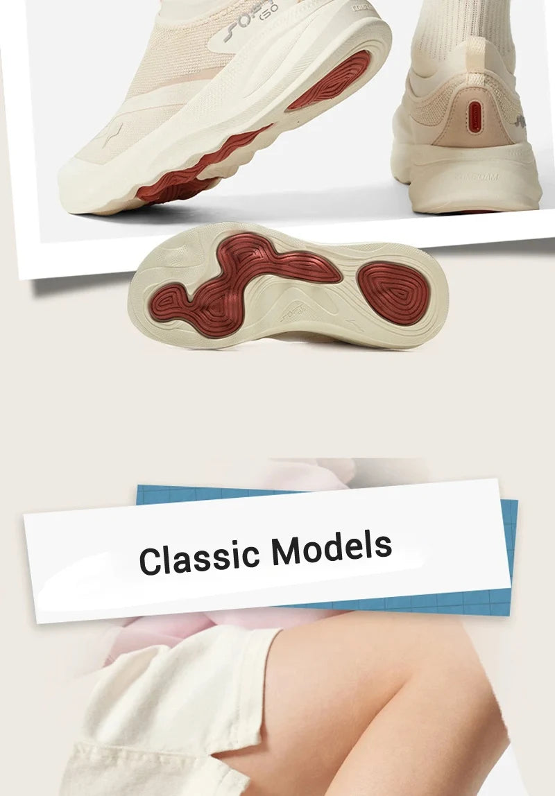 Li-Ning Women SOFT GO 2 Slip-on Casual Walking Shoes COMFOAM Breathable Flexible LiNing Comfortable Sports Sneakers AGLV006