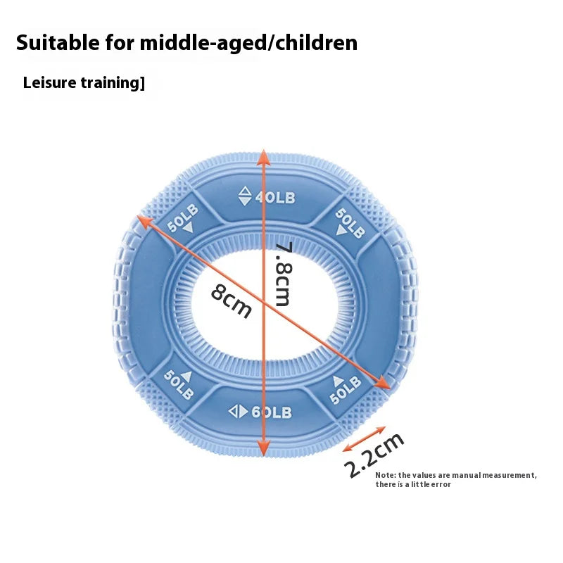 Octagonal Grip Ring 3-Level Resistance Silicone Hand Exerciser for Arm Strength Training Home Gym Fitness Equipment