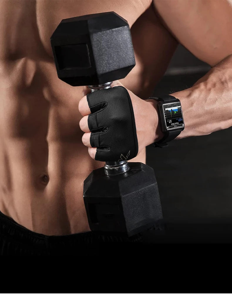 KUTOOK Gym Fitness Half Finger Gloves Men Women for Crossfit Workout Glove Power Weight Lifting Bodybuilding Hand Protector