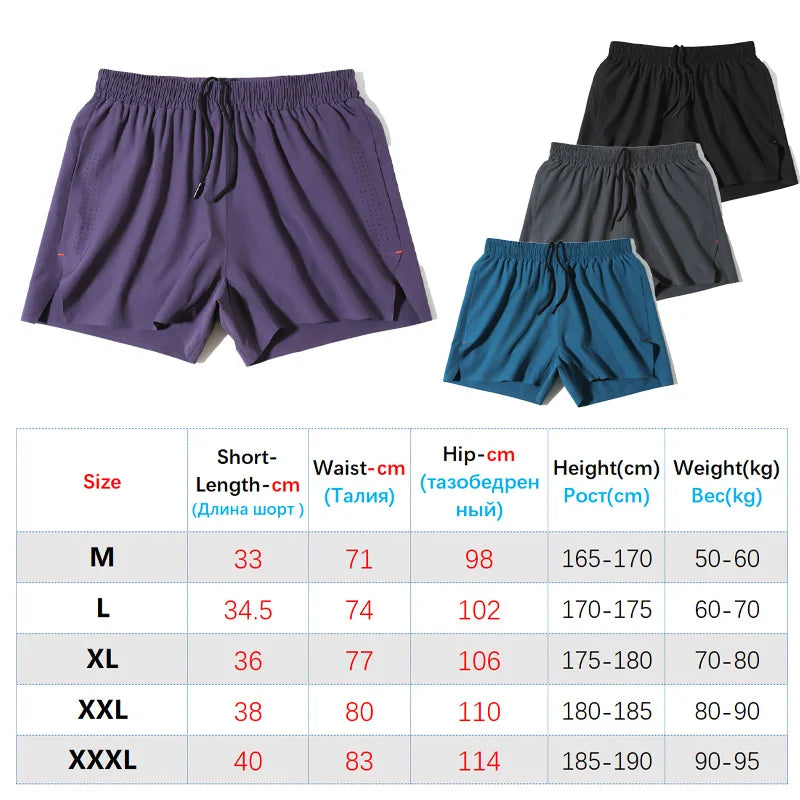 Men Sports Shorts Outdoor Zipper Pocket Joggers Running Shorts Mesh Quick Dry Training Fitness Five Pants Breathable Gym Shorts