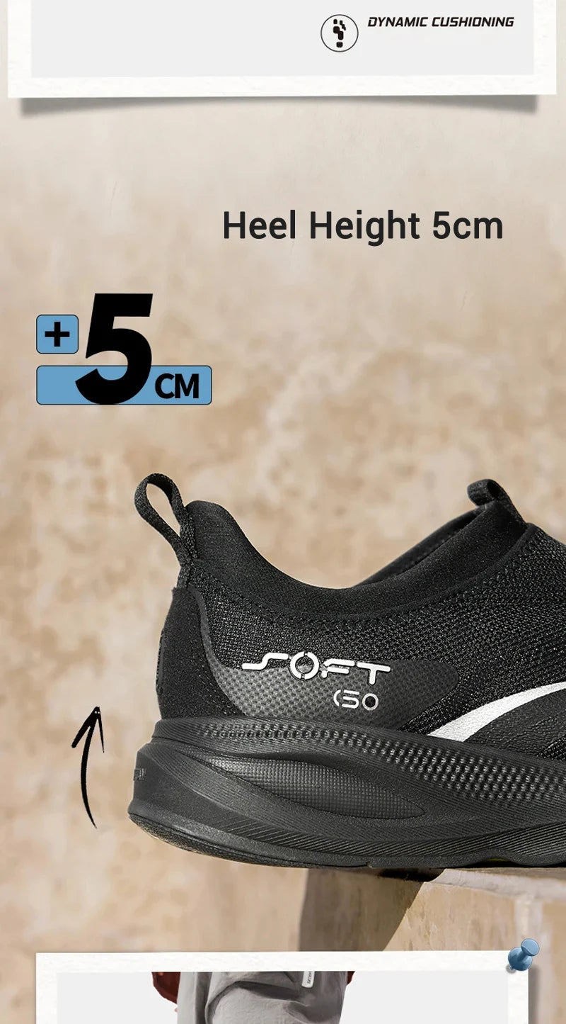 Li-Ning Men SOFT GO 2 Walking Shoes COMFOAM Slip-on Soft Thick Heel LiNing Comfortable Wearable Sports Casual Shoes AGLV005