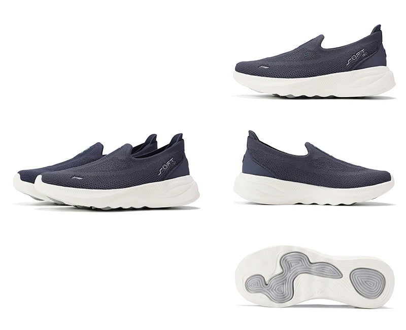 Li-Ning Women SOFT GO 2 KNIT Slip-on Casual Walking Shoes Breathable Cushion Flexible LiNing Comfortable Sports Sneakers AGLV018
