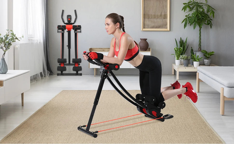 Ab Machine Whole Body Workout for Home Gym,Foldable Abdominal Exercise Fitness Equipment for Women