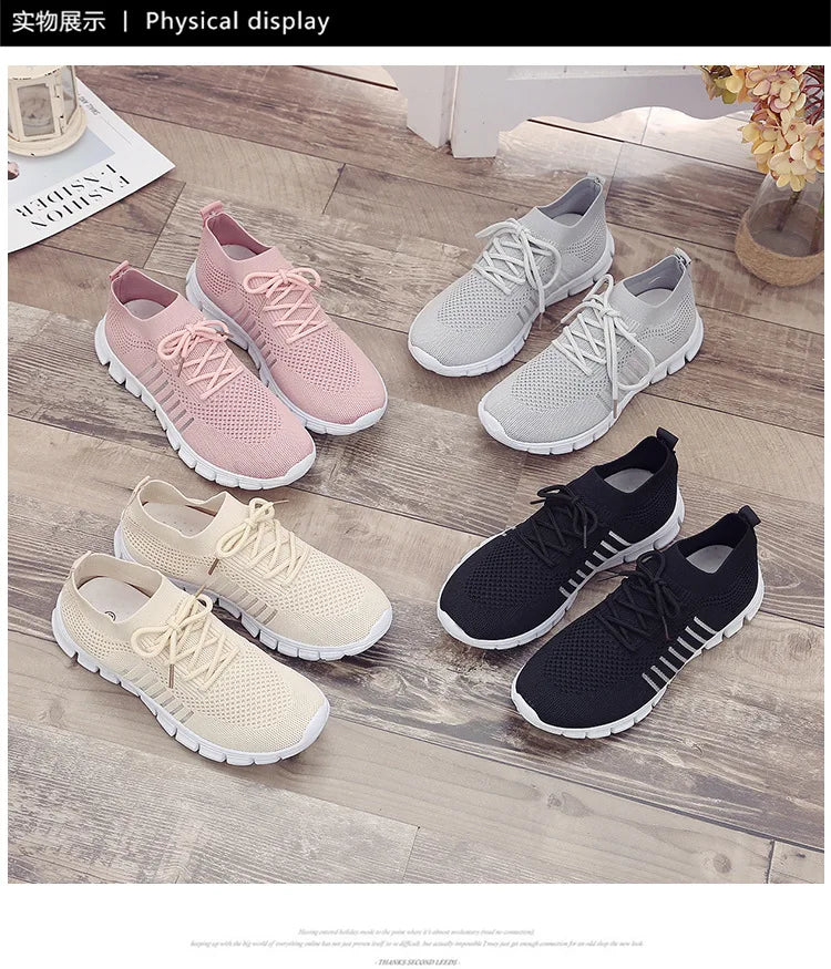 New Fashion Women's Shoes Platform Mesh Sneakers Lightweight Breathable Casual Shoes Women's Shoes on Offer