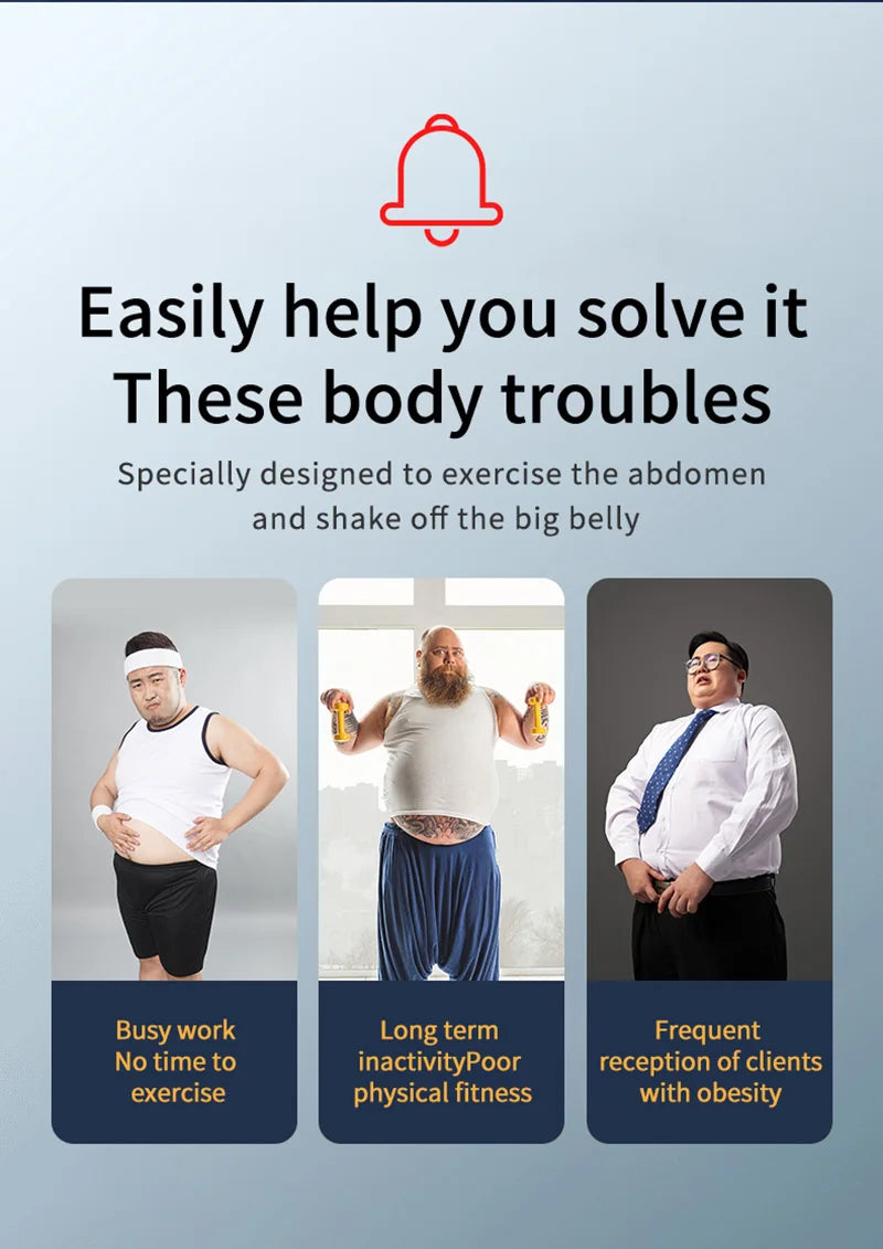 EMS Abdominal Toning Belt Muscle Stimulator Abs Trainer Muscle Toner USB Charge Body Shaping Lose Weight Fat Burn Fitness Unisex