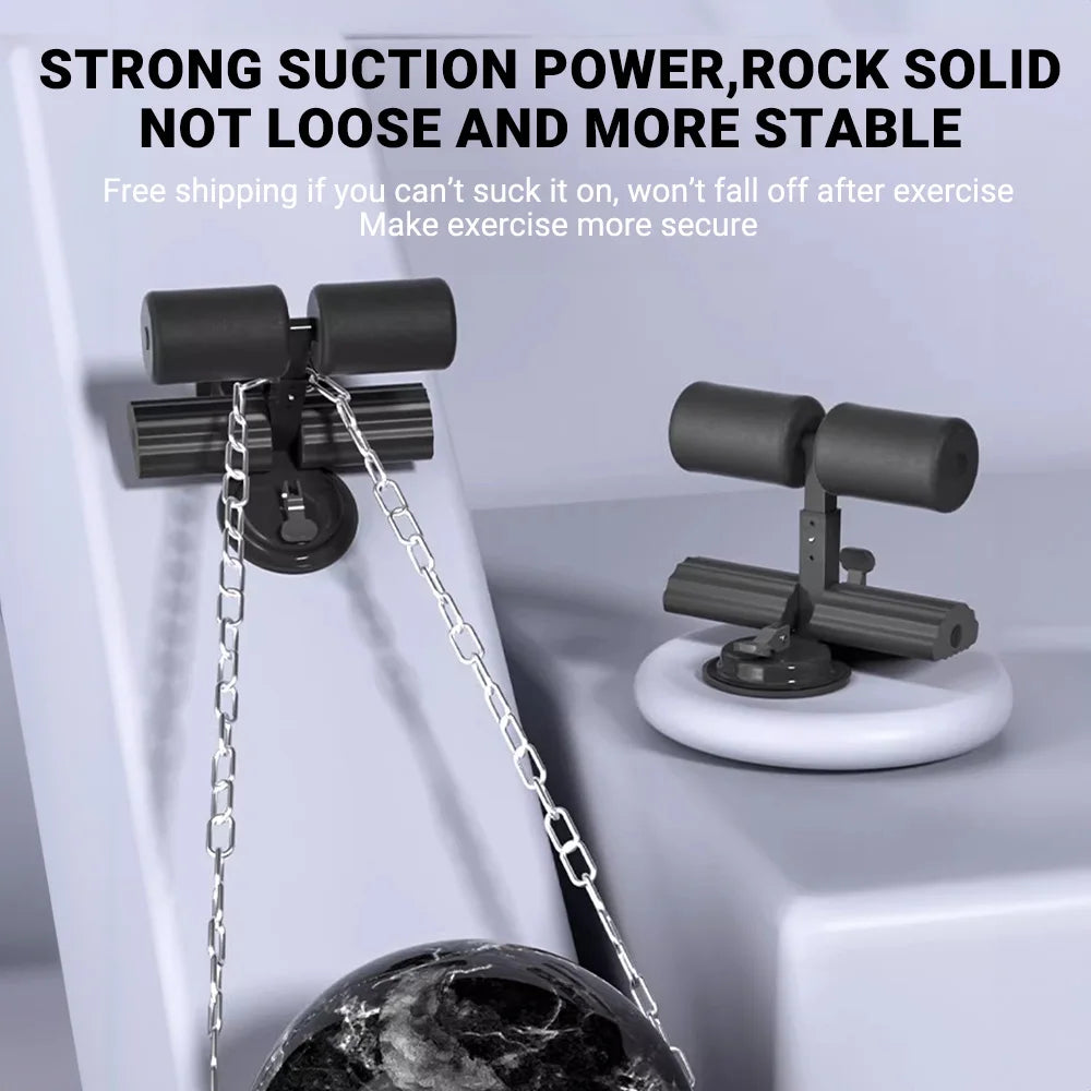 Adjustable Sit-Up Bar With 3 Non-Slip Suction Cups Portable Core Trainer For Home Gym Workout Yoga Fitness Equipment