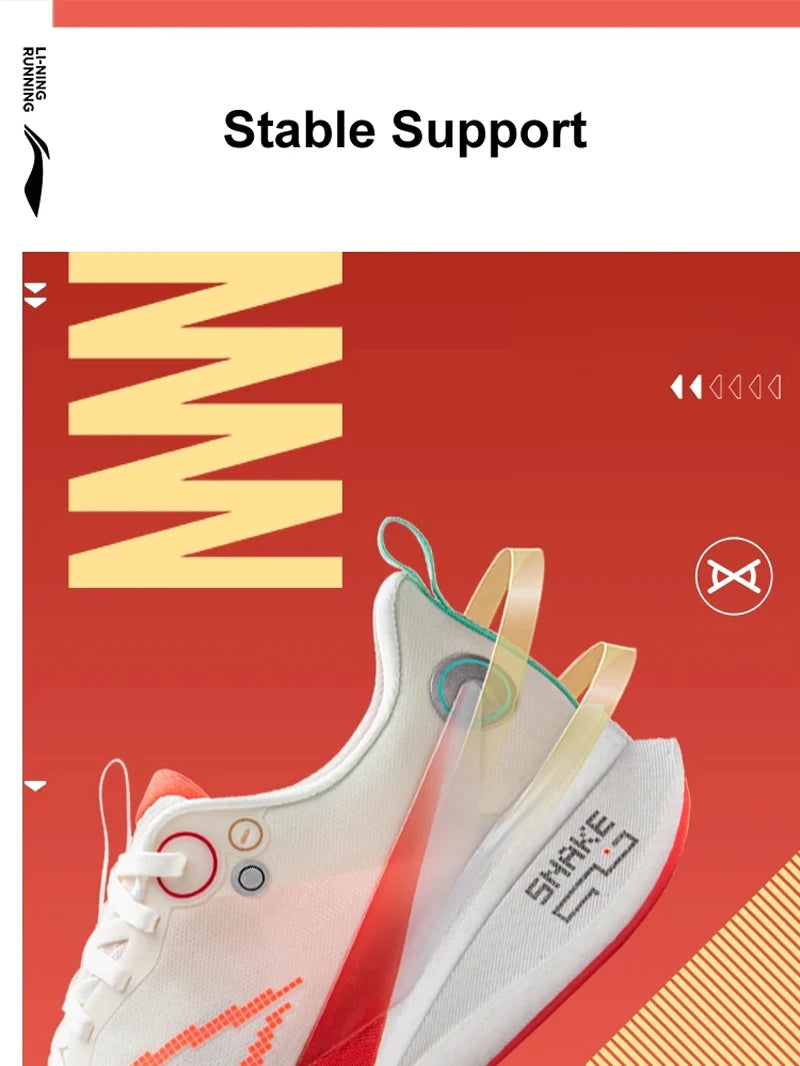 Li-Ning Men RED HARE 8 PRO Racing Running Shoes BOOM FIBER Cushion Stable Sport Shoes Light Anti-Slip Wearable Sneakers ARPV003