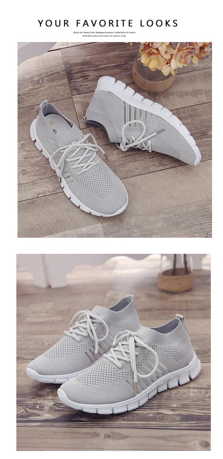 New Fashion Women's Shoes Platform Mesh Sneakers Lightweight Breathable Casual Shoes Women's Shoes on Offer