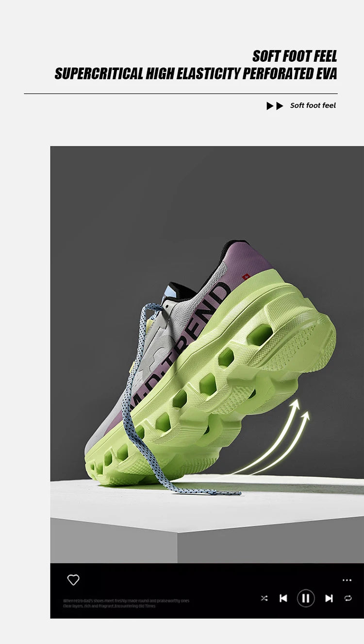 Men's Cushioning Running Shoes Lightweight Athletic Casual Sneakers Male Non-Slip Sports Shoes Outdoor Travel Walking Shoes