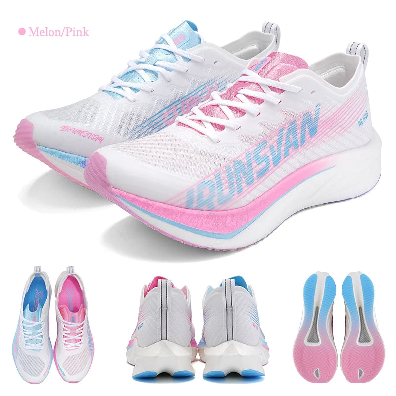 IRUNSVAN HEAT 2.0 Carbon Plate Sneakers Marathon Racing Professional Running Shoes Men Athletic Training Sport Shoes